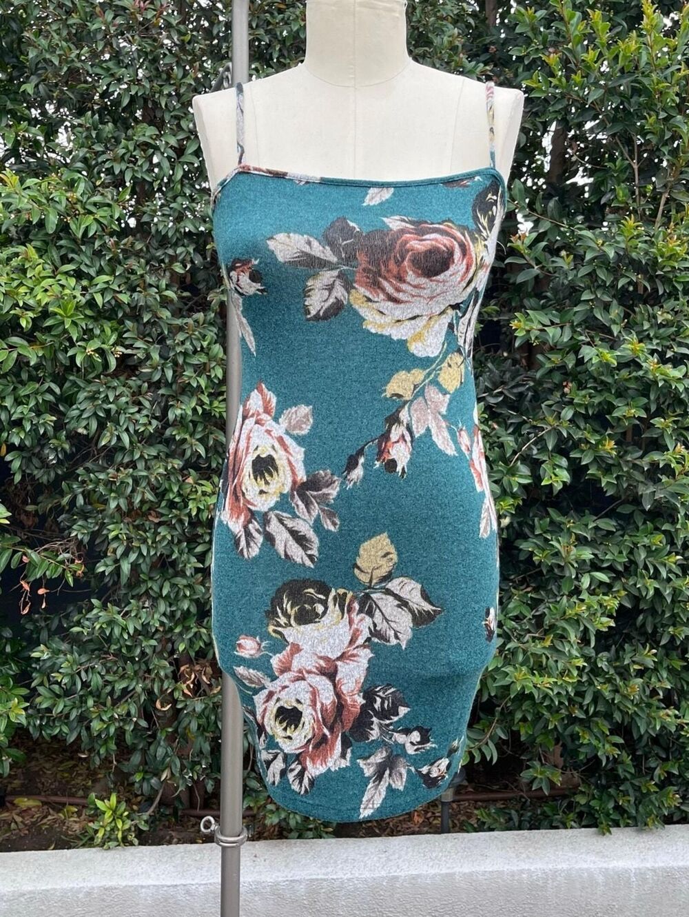 Mind Code Floral Cami Tank Dress Medium Made in Mexico Coquette Y2K